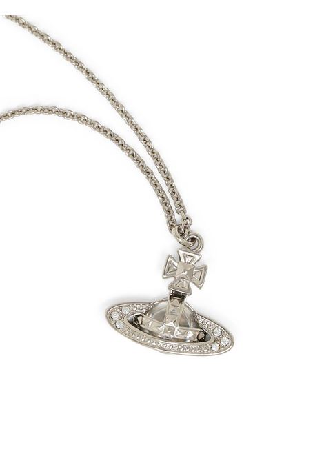 pina small bas relief pendant necklace woman platinum VIVIENNE WESTWOOD | 63020160-02P116-CNP116